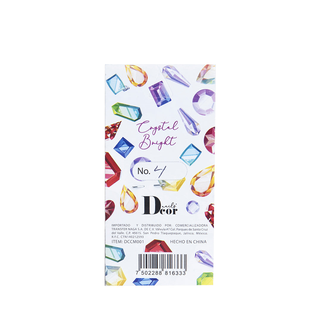 DECOR NAILS Crystal Bright #4 COLORES TORNASOL TAMAÑOS MIX