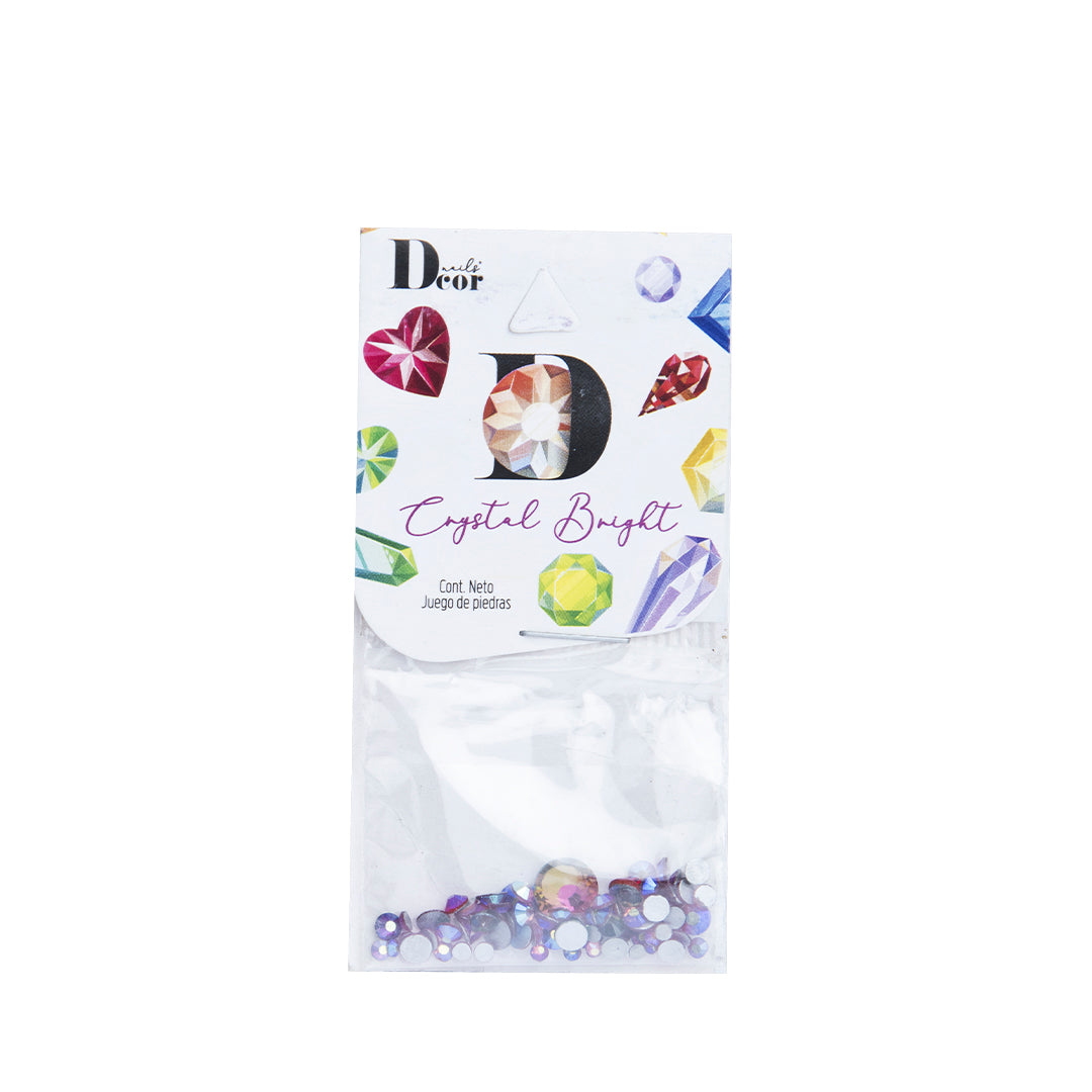 DECOR NAILS Crystal Bright #4 COLORES TORNASOL TAMAÑOS MIX