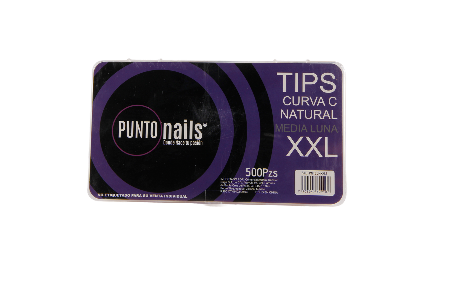 TIP XXL CURVA C 500PCS NATURAL