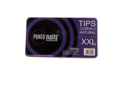 TIP XXL CURVA C 500PCS NATURAL